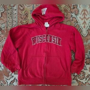 Wisconsin youth zip up hoodie (s)